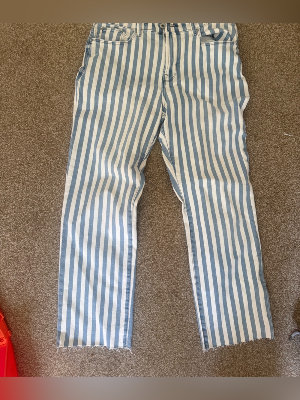Kensie striped Allie high rise slim straight